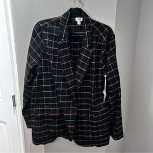 a.n.a A New Approach Black Plaid Blazer-XL